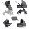 BabyGO Kombikinderwagen Simplex 3 In 1 Grey Melange