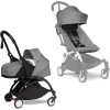 BABYZEN Kinderwagen YOYO2 0+ Black Mit Neugeborenenaufsatz Inkl. Textilset Grey