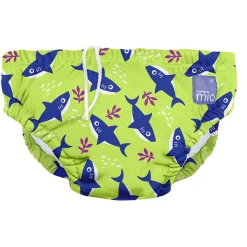 Bambino Mio Schwimmwindel Wiederverwendbar, Neon Haifisch