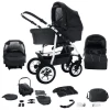 Bebebi Bellami | 3 In 1 Kombi Kinderwagen Set | Hartgummireifen Bellanero