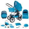 Bebebi Bellami | 3 In 1 Kombi Kinderwagen Set | Hartgummireifen Bellaqua