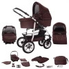 Bebebi Bellami | 3 In 1 Kombi Kinderwagen Set | Luftreifen Bellachoco