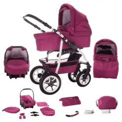Bebebi Bellami | 3 In 1 Kombi Kinderwagen Set | Luftreifen Bellamore