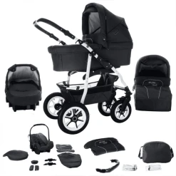 Bebebi Bellami | 3 In 1 Kombi Kinderwagen Set | Luftreifen Bellanero