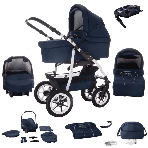 Bebebi Bellami | 4 In 1 Kinderwagen Komplettset | ISOFIX Basis | Hartgummireifen Bellablue 1 Bebebi Bellami | 4 In 1 Kinderwagen Komplettset | ISOFIX Basis | Hartgummireifen Bellablue