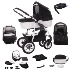 Bebebi Bellami | 4 In 1 Kinderwagen Komplettset | ISOFIX Basis | Luftreifen Bellamix