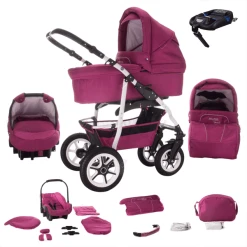 Bebebi Bellami | 4 In 1 Kinderwagen Komplettset | ISOFIX Basis | Luftreifen Bellamore