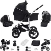 Bebebi Florida | 3 In 1 Kombi Kinderwagen Set | Hartgummireifen Floblack