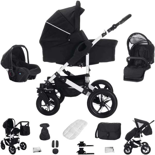 Bebebi Florida | 3 In 1 Kombi Kinderwagen Set | Hartgummireifen Floblack 1 Bebebi Florida | 3 In 1 Kombi Kinderwagen Set | Hartgummireifen Floblack