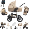 Bebebi Florida | 4 In 1 Kinderwagen Komplettset | ISOFIX Basis | Luftreifen Flocream