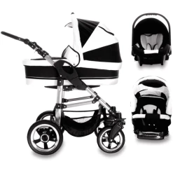 Bebebi London | 3 In 1 Kombi Kinderwagen Set | Luftreifen Buckingham