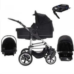 Bebebi London | 4 In 1 Kinderwagen Komplettset | ISOFIX Basis | Hartgummireifen Tower Bridge