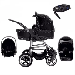 Bebebi London | 4 In 1 Kinderwagen Komplettset | ISOFIX Basis | Hartgummireifen Westminster