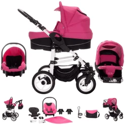 Bebebi Paris | 3 In 1 Kombi Kinderwagen Set | Luftreifen Élysée