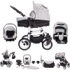 Bebebi Paris | 3 In 1 Kombi Kinderwagen Set | Luftreifen Tour Eiffel