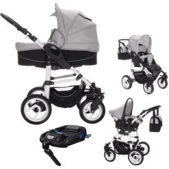 Bebebi Paris | 4 In 1 Kinderwagen Komplettset | ISOFIX Basis | Luftreifen Concord