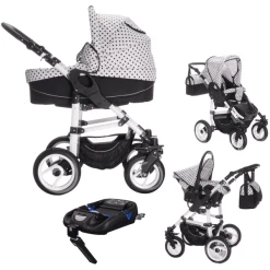 Bebebi Paris | 4 In 1 Kinderwagen Komplettset | ISOFIX Basis | Luftreifen Tour Eiffel