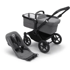 Bugaboo Kombikinderwagen Donkey 5 Base Black/Grey Melange