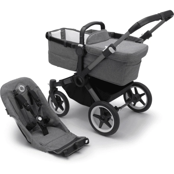 Bugaboo Kombikinderwagen Donkey 5 Base Graphite/Grey Melange 1 Bugaboo Kombikinderwagen Donkey 5 Base Graphite/Grey Melange