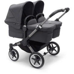 Bugaboo Zwillingswagen Donkey 5 Twin Complete Graphite/Stormy Blue