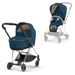 Cybex PLATINUM Kombikinderwagen New Mios Chrome Black Mountain Blue