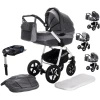 Friedrich Hugo Mandala | 4 In 1 Kinderwagen Komplettset | ISOFIX Basis | Hartgummireifen Espresso