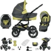 Friedrich Hugo Münster | 3 In 1 Kombi Kinderwagen Set | Luftreifen Grey & Green