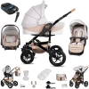 Friedrich Hugo Münster | 4 In 1 Kinderwagen Komplettset | ISOFIX Basis | Hartgummireifen Cream & Beige