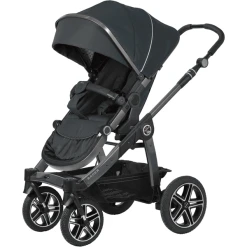 Hartan Kinderwagen Racer GTX Mit Handbremse Casual Collection Racing Stars (912) Gestellfarbe Platin