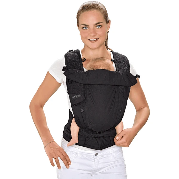 Hoppediz Babytrage Bondolino Plus Popeline One Size Schwarz 1 Hoppediz Babytrage Bondolino Plus Popeline One Size Schwarz