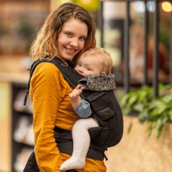 Hoppediz Babytrage Bondolino Schwarz Mit Blumen -Kinderwagen Shop hoppediz babytrage bondolino schwarz mit blumen a411783 5