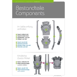 Hoppediz Babytrage Nabaca Basic-Set London Grau -Kinderwagen Shop hoppediz babytrage nabaca basic set london grau a409460 4