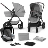 Kinderkraft Kombikinderwagen 3 In 1 MOOV CT Gray Melange