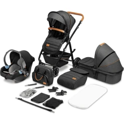 Lionelo Kombikinderwagen Amber 3 In 1 Grey Graphite
