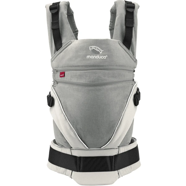 Manduca Babytrage XT Cotton Grey-White 1 Manduca Babytrage XT Cotton Grey-White
