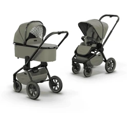MOON Kinderwagen Resea Edition+ Moss Green/black Chrome