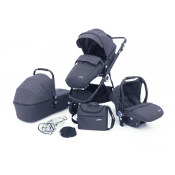 Petex 3-in-1 Kombi-Kinderwagenset Multi Traveller Grau