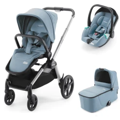 RECARO Kombikinderwagen Celona Prime Frozen Blue - Rahmenfarbe Grey