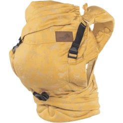 SCHMUSEWOLKE Babytrage HalfBuckle Botanical Golden Leinen
